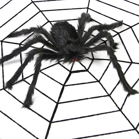 Halloween Black Spider Webbing With Outdoor Indoor Decorations - Picture 2 of 3